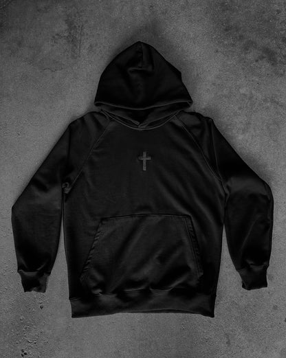 Embroidered Cross Hoodie