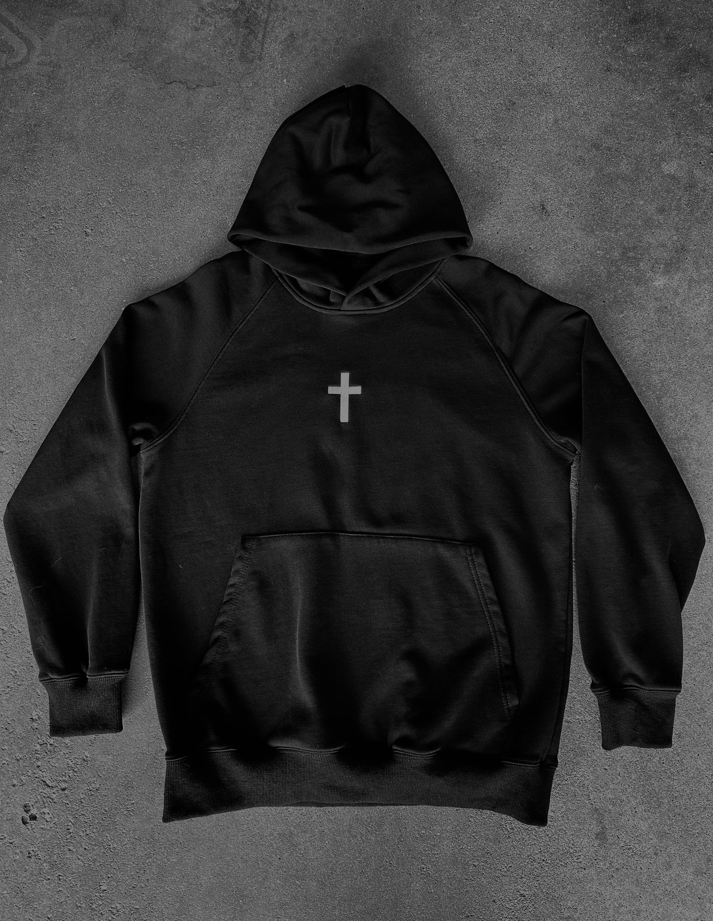 Embroidered Cross Hoodie