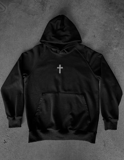 Embroidered Cross Hoodie