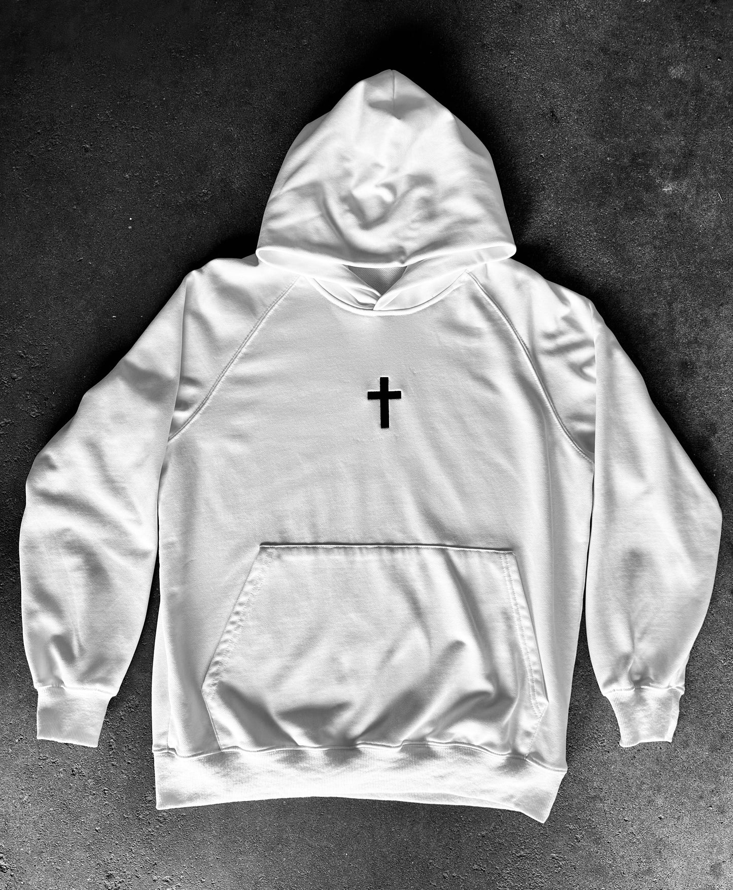 Embroidered Cross Hoodie