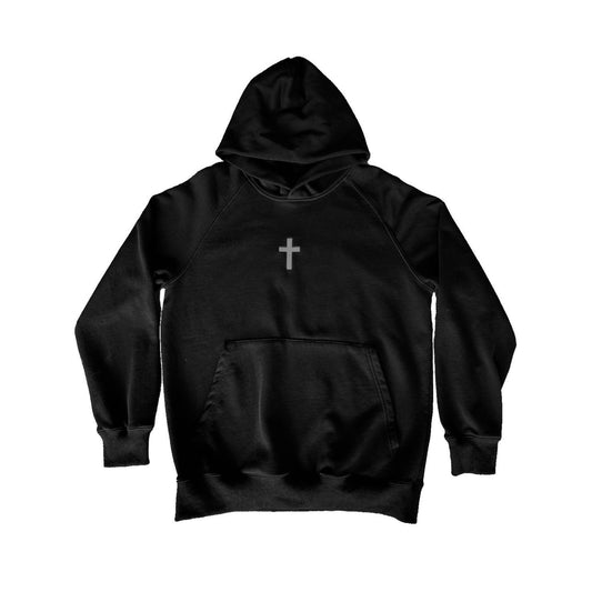 Embroidered Cross Hoodie